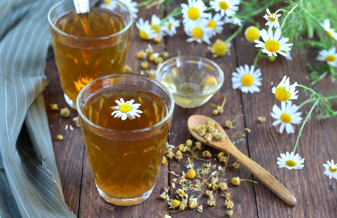 Chamomile and alcohol